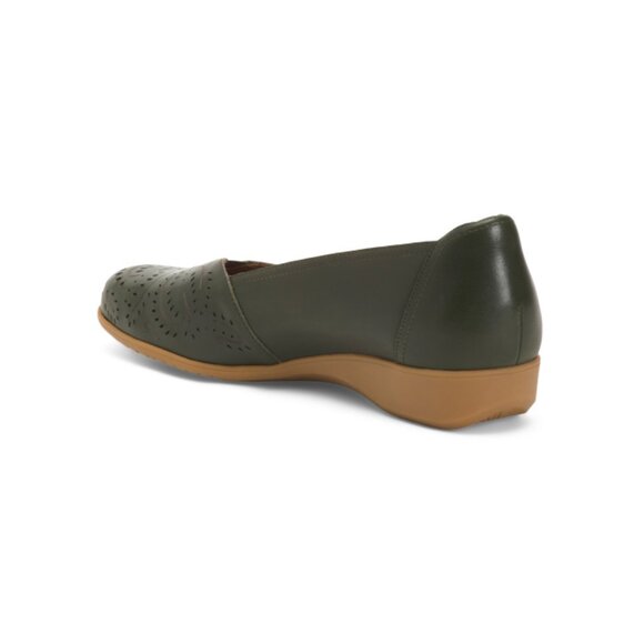 COBB HILL ROCKPORT Green Leather Rozie Comfort Wedge Flats - Picture 2 of 2